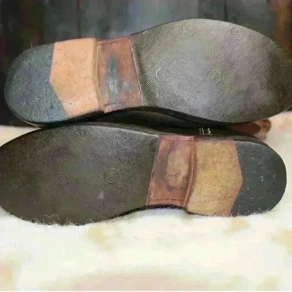 VINTAGE FRYE Brown Knee High Fold Over Riding Boots Buckle Back Women 5.5 - 6 - Picture 15 of 16